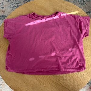 cropped pink lululemon top